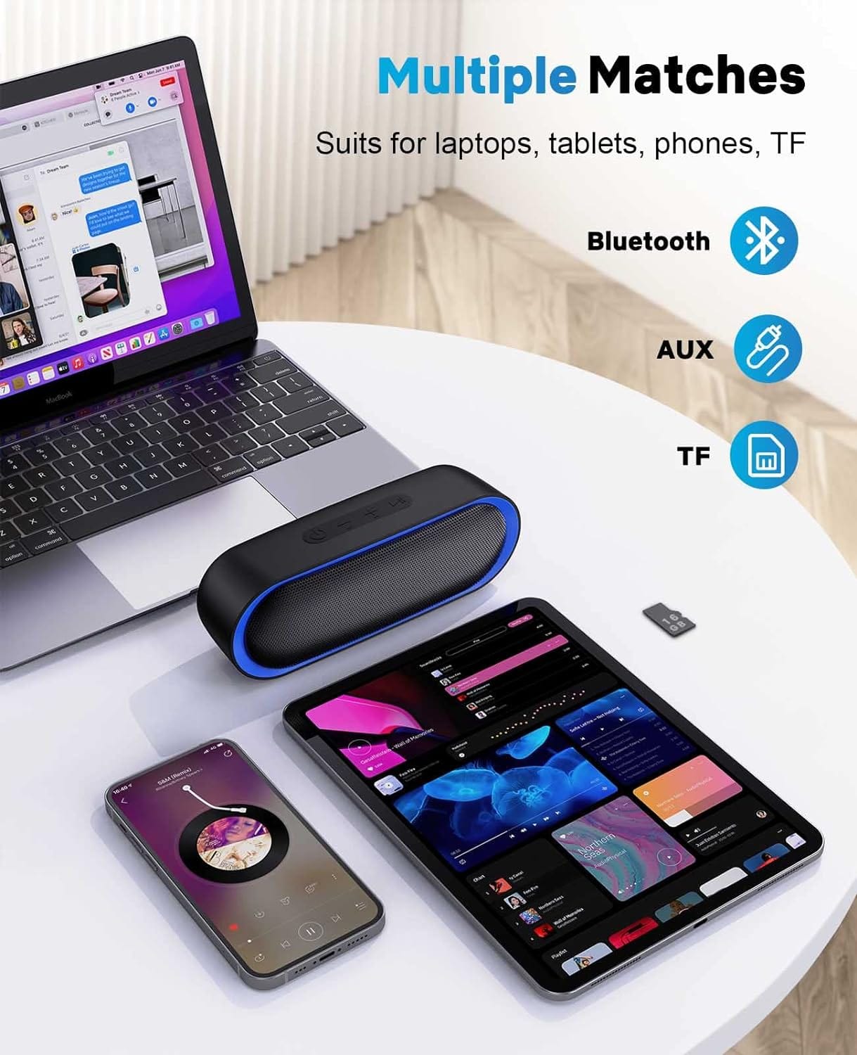 LENRUE Bluetooth Speakers, Waterproof Portable Speakers with TWS, 24 Playtime, Stereo Sound, Wireless for Home Shower Pool Beach Outdoor