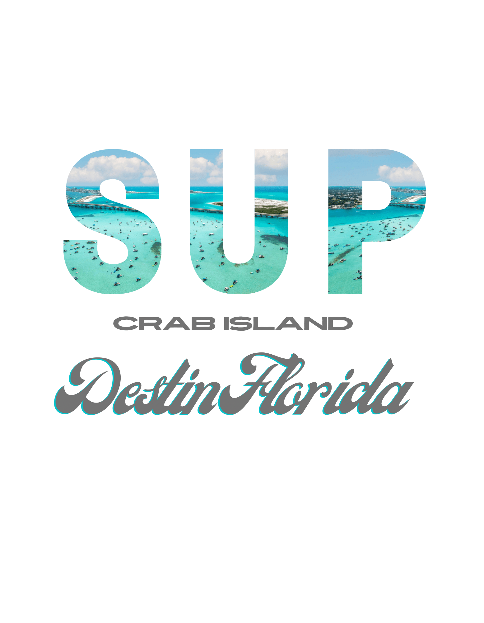 SUP Crab Island Destin Women's Cropped Hoodie