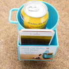 Sand Beach Cup Holder with phone Pocket