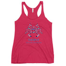 Crab Island paddle board Women's Racerback Tank - Vintage Shocking Pink